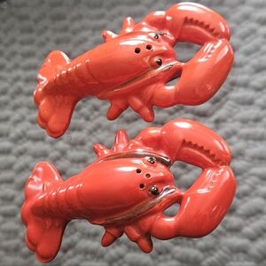 EUC Maruhon Ware Red Lobster Salt & Pepper Shakers - 40s Japan VTG MCM